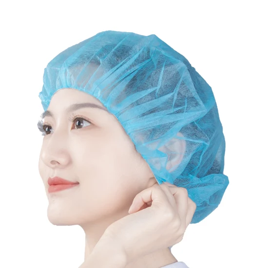 Chapeau bouffant jetable de filet de cheveux d'infirmière chirurgicale sanitaire de soins de santé pour des laboratoires