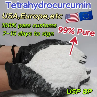 Fournisseur de la Chine, matière première cosmétique 99% pur tétrahydrocurcumine tétrahydrocurcuminoïdes Thc poudre pour blanchiment de la peau douanes de sécurité